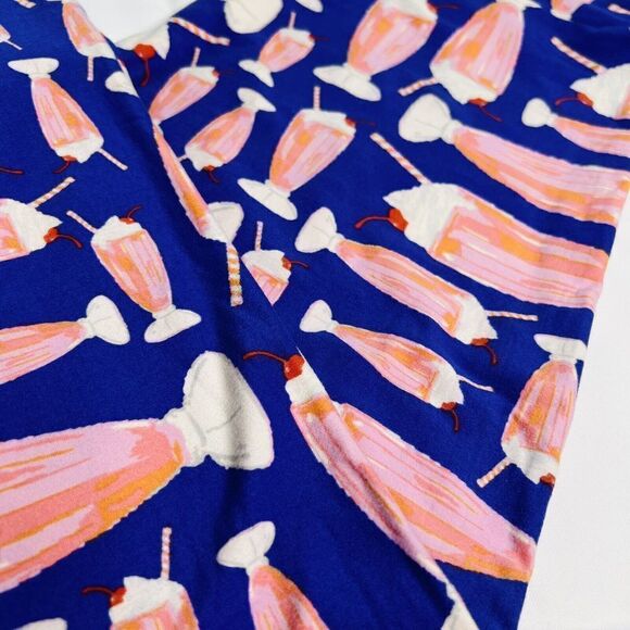 LulaRoe Leggings Tall & Curvy Ice Cream Milchshake Colorful Pink Blue Red 0702 - Picture 3 of 5